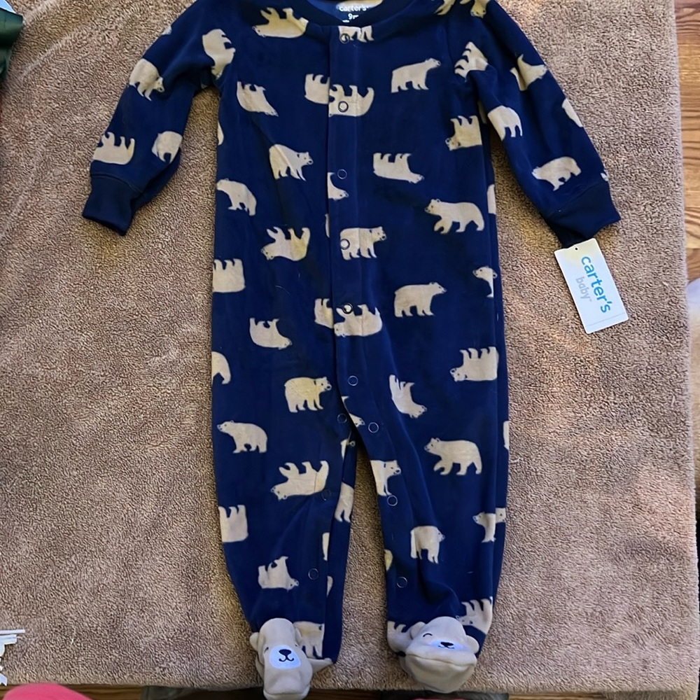Carter’s fleece footie outfit